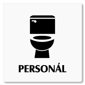 WC personál, 80x80mm, bílá, Nevada